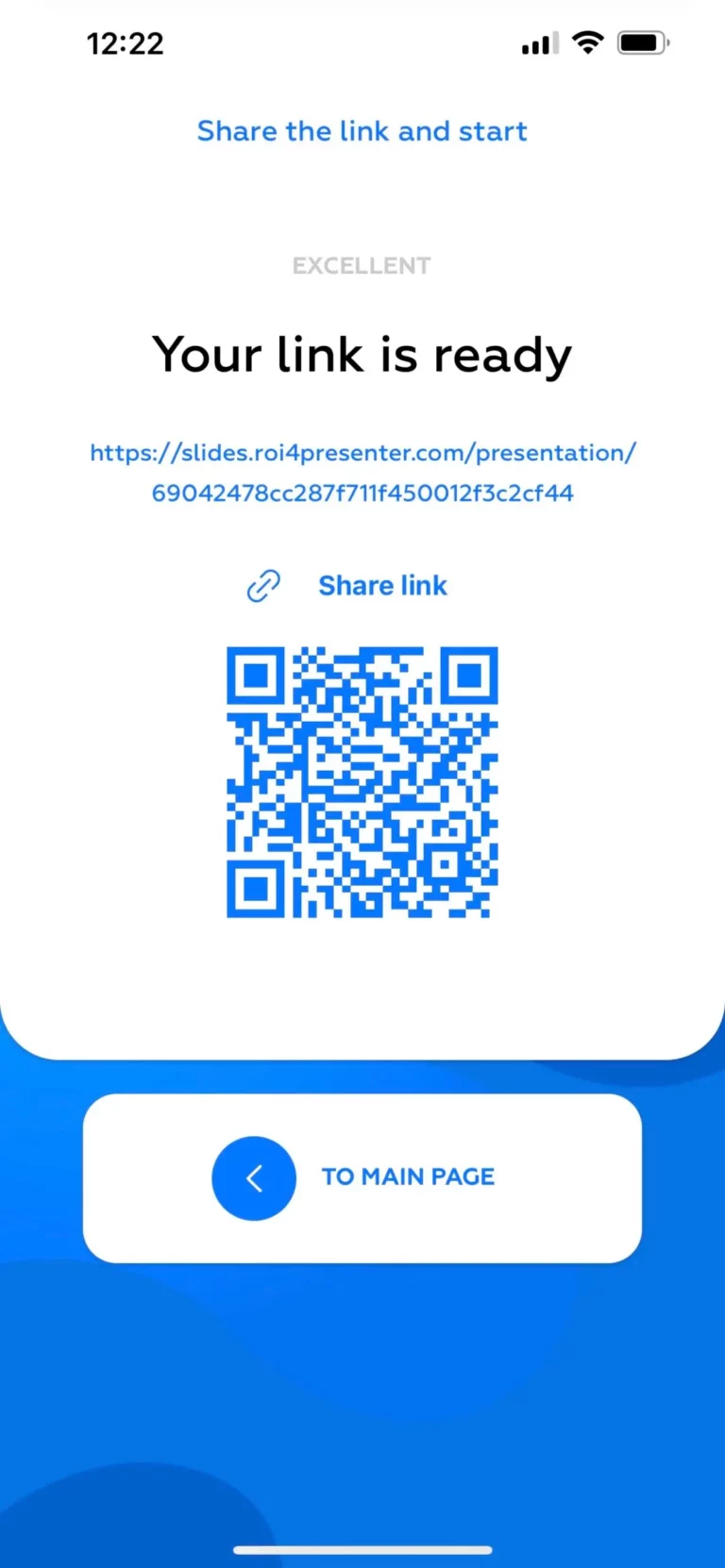 created link in mobile app