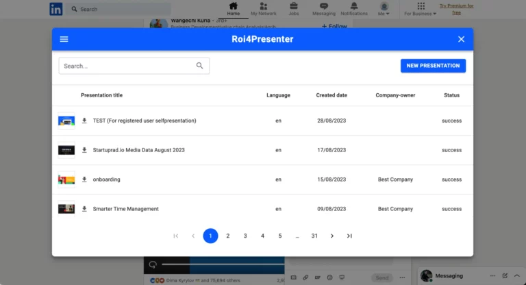 extension all presentation tab