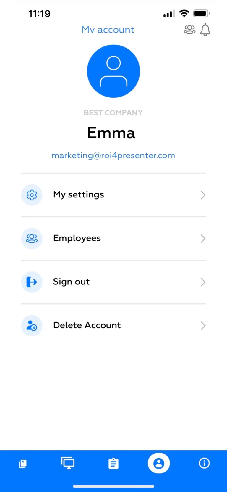 pitch avatar mobile app settings