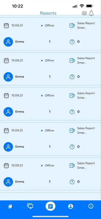 mobile app reports