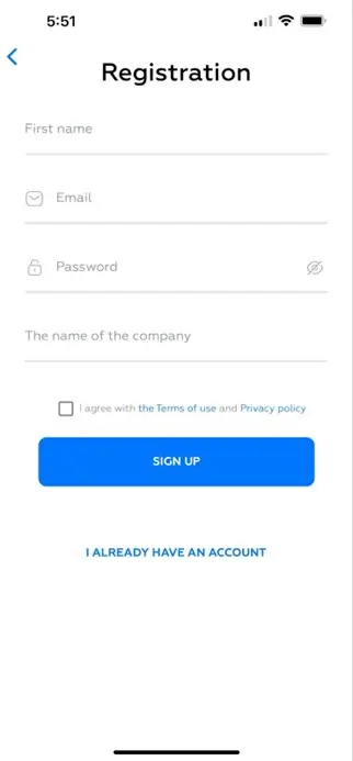 pitch avatar mobile app signup form